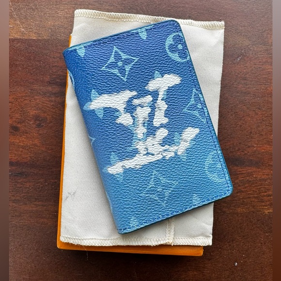 Other - Blue Cloud Monogram Pocket Organizer